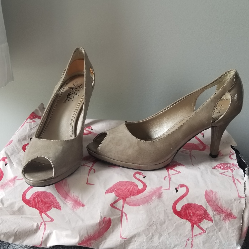 Open toe high heel